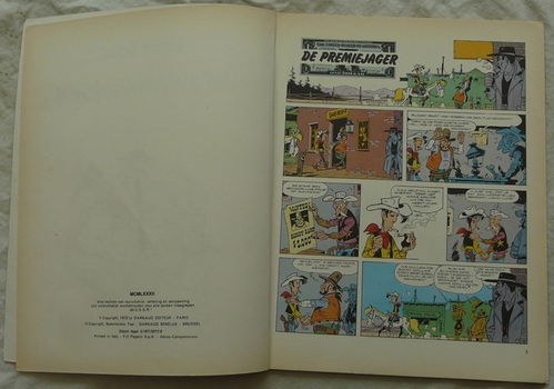 Strip Boek, Lucky Luke, De Premiejager, Nummer 9, Dargaud, 1982. - 1