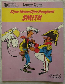 Strip Boek, Lucky Luke, Zijne Keizerlijke Hoogheid Smith, Nummer 14, Dargaud, 1977. - 0