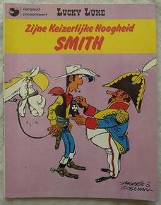 Strip Boek, Lucky Luke, Zijne Keizerlijke Hoogheid Smith, Nummer 14, Dargaud, 1977.