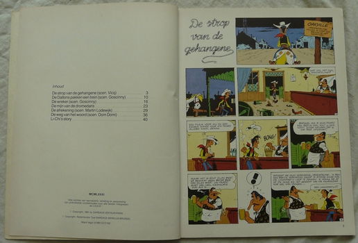 Strip Boek, Lucky Luke, De Strop Van De Gehangene En Andere Verhalen, Nummer 19, Dargaud, 1981. - 1