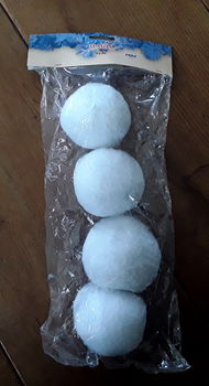 Decoratie sneeuwballen - met glinstering (nieuw) - 2