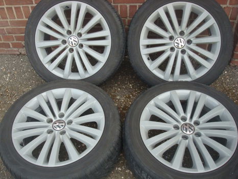 17’’Inch Originele VW R32 Velgen en Banden Hankook 5x112 - 4