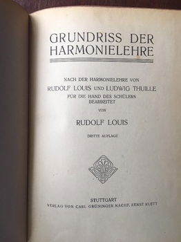 Grundriss + Aufgaben der Harmonielehre-Rudolf Louis (muziek) - 1