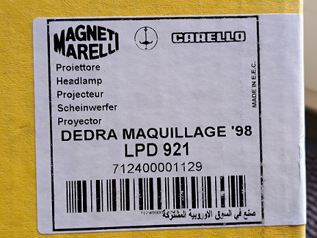 Lancia Dedra Sedan (835) Koplamp Magneti Marelli LPD921 712400001129 Rechts - 5