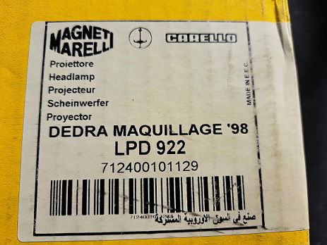 Lancia Dedra Sedan (835) Koplamp Magneti Marelli LPD922 712400101129 Links - 5