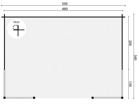 Tuinhuis-Blokhut prieel Konstantin: 500 x 340 x 220 cm - 3