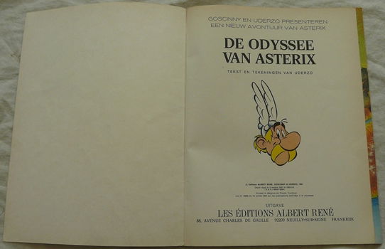 Strip Boek, Asterix, De Odyssee Van Asterix, Nummer 26, Les Editions Albert René, 1981. - 1