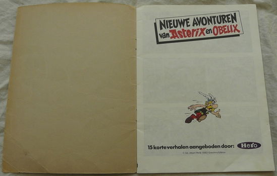 Strip Boek, Asterix, Nieuwe Avonturen van Asterix en Obelix, Hero Uitgave, 1983. - 1