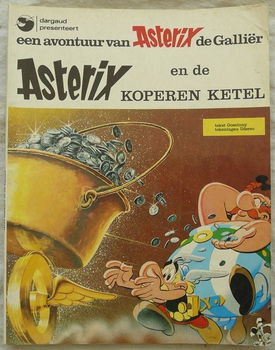 Strip Boek, Asterix, Asterix En De Koperen Ketel, Nummer 13, Dargaud, 1979. - 0