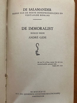 De immoralist - Andre Gide - 1