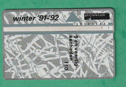 0464-Nederland telefoonkaart gebruikt(G011 Winter 91-92) - 0