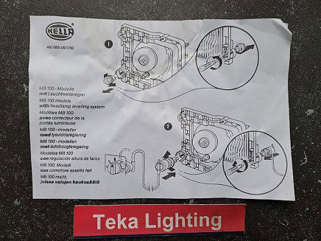 Mercedes-Benz MB100 (W631) Koplamp Hella 1AD 960 725-321 Rechts - 6