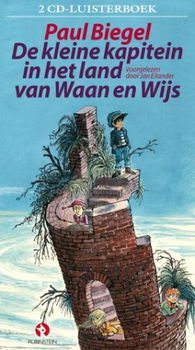 Paul Biegel – De Kleine Kapitein in Het Land Van Waan En Wijs (2 CD Luisterboek) Nieuw - 0