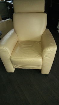 Beige lederen fauteuil (Hummel) - 0