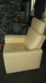 Beige lederen fauteuil (Hummel) - 1