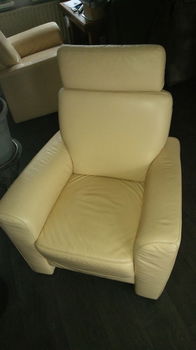 Beige lederen fauteuil (Hummel) - 4