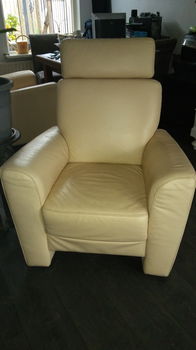 Beige lederen fauteuil (Hummel) - 5