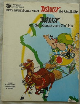 Strip Boek, Asterix, Asterix En De Ronde Van Gallia, Nummer 5, Dargaud, 1980. - 0