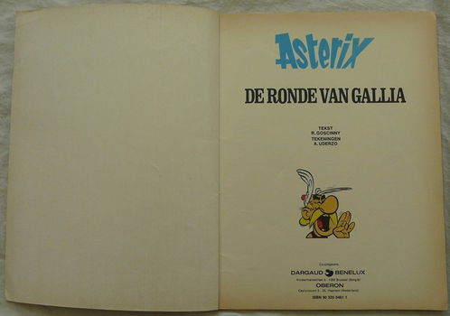 Strip Boek, Asterix, Asterix En De Ronde Van Gallia, Nummer 5, Dargaud, 1980. - 1