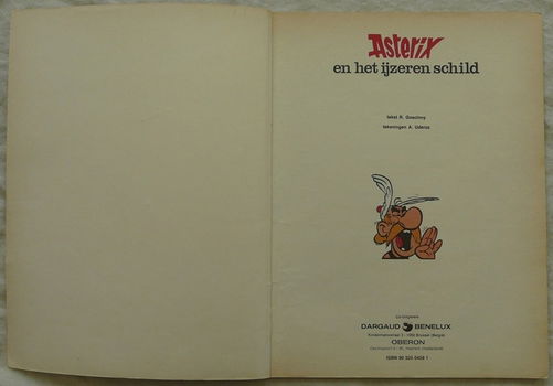 Strip Boek, Asterix, Asterix En Het IJzeren Schild, Nummer 2, Dargaud, 1980. - 1