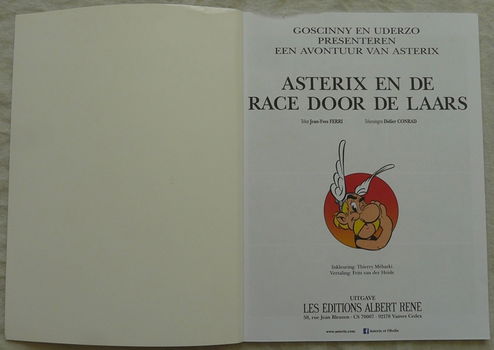 Strip Boek, Asterix, Asterix En De Race Door De Laars, Nummer 37, Les Editions Albert René, 2017. - 1