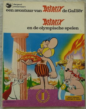 Strip Boek, Asterix, Asterix En De Olympische Spelen, Nummer 12, Dargaud, 1980. - 0