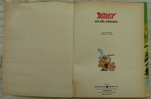 Strip Boek, Asterix, Asterix En De Ziener, Nummer 19, Dargaud, 1978. - 1