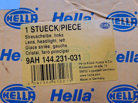 Mercedes-Benz E-Klasse Koplampglas Hella 9AH144231031 Links - 3