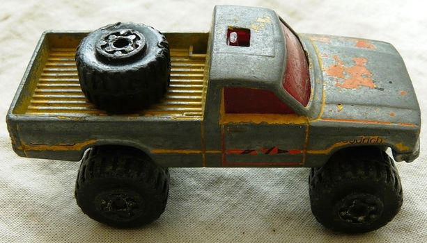 Modelauto, Matchbox (Superfast), Schaal 1:64, No.13/63 - 4x4 Open Back Truck - Yellow, 1983-1985.(1) - 5