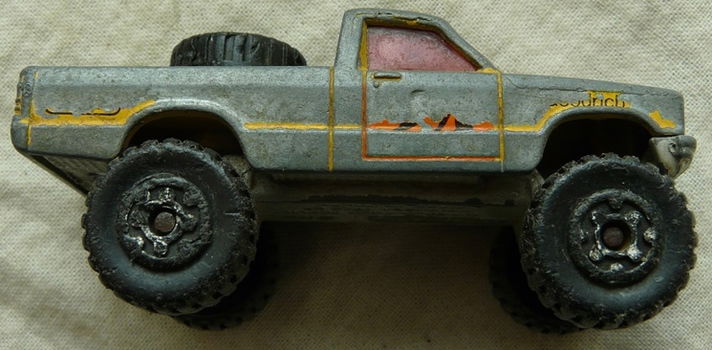 Modelauto, Matchbox (Superfast), Schaal 1:64, No.13/63 - 4x4 Open Back Truck - Yellow, 1983-1985.(1) - 6