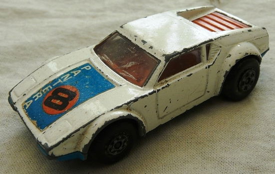 Modelauto, Matchbox (Superfast), Schaal 1:56, No.8 - De Tomaso Pantera - White, 1975-1981.(1) - 0