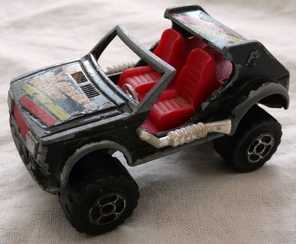 Modelauto, Majorette, Schaal 1:55, No.223 - Crazy Car 4x4 - Black, 1987.(Nr.1) - 0