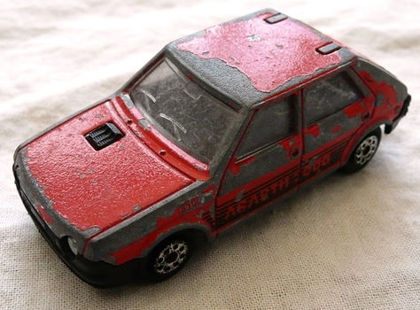 Modelauto, Majorette, Schaal 1:53, No.239 - Fiat Ritmo - Red, 1983-1986.(Nr.1) - 0