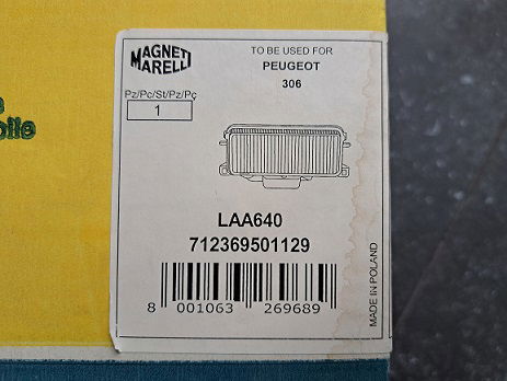 Peugeot 306 Sedan Mistlamp Mistlicht Magneti Marelli LAA640 712369501129 L/R - 3