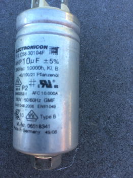 condensator wasmashine Bosch/Siemens, e.a. motor - 3