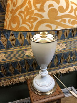 Vintage Hollywood Regency Lamp met Laura Ashley Kap. - 1