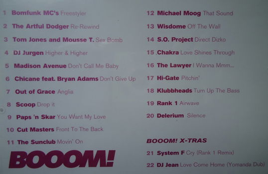 De originele verzamel-CD Booom! The Number 1 Dance Album. - 1