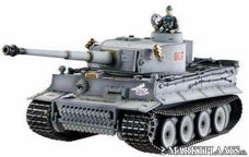 Rc tank tiger 1 professional 1/16 rook en geluid 6mm bb