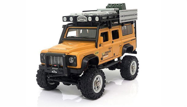 22567 D90X28 metalen crawler geel 1/28 4WD RTR - 0