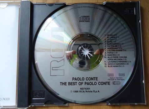 De originele CD The Best Of Paolo Conte van Paolo Conte. - 2