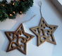 Houten ster - goudkleurig - hanger - kerstdecoratie - barok - kerstster - sterren - 0 - Thumbnail