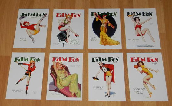 8 FilmFun pin-up cover kaarten - 1932 - 0