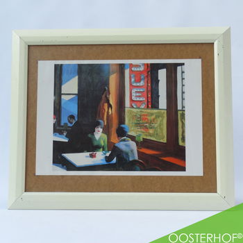 Houten Lijst Facet Plexiglas - Edward Hopper - Chop Suey 58 x 47,8 - 1