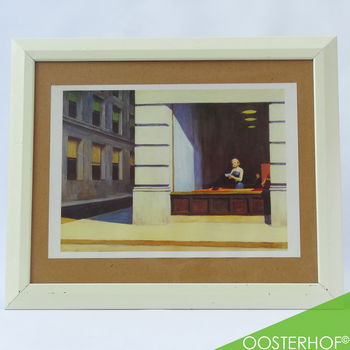 Houten Lijst Facet Plexiglas - Edward Hopper - New York Office 58 x 47,8 - 1