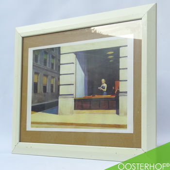 Houten Lijst Facet Plexiglas - Edward Hopper - New York Office 58 x 47,8 - 3