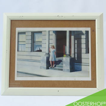 Houten Lijst Facet Plexiglas - Edward Hopper - Summertime 58 x 47,8 - 1