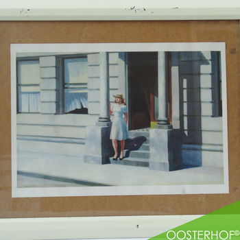 Houten Lijst Facet Plexiglas - Edward Hopper - Summertime 58 x 47,8 - 2