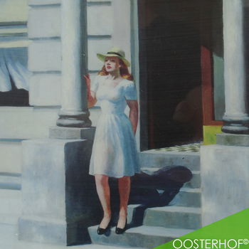 Houten Lijst Facet Plexiglas - Edward Hopper - Summertime 58 x 47,8 - 3