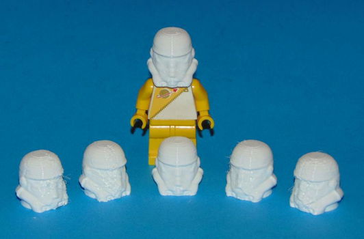 6 Stormtrooper hoofden voor Lego® minifigs - 0