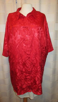 Feestelijke rode blouse maat 52/54 A18 - 0